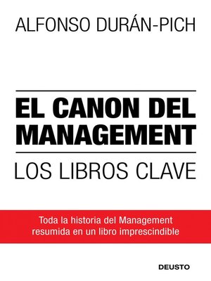 cover image of El canon del Management